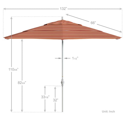 California Umbrella 11' Patio Umbrella in Dolce Mango