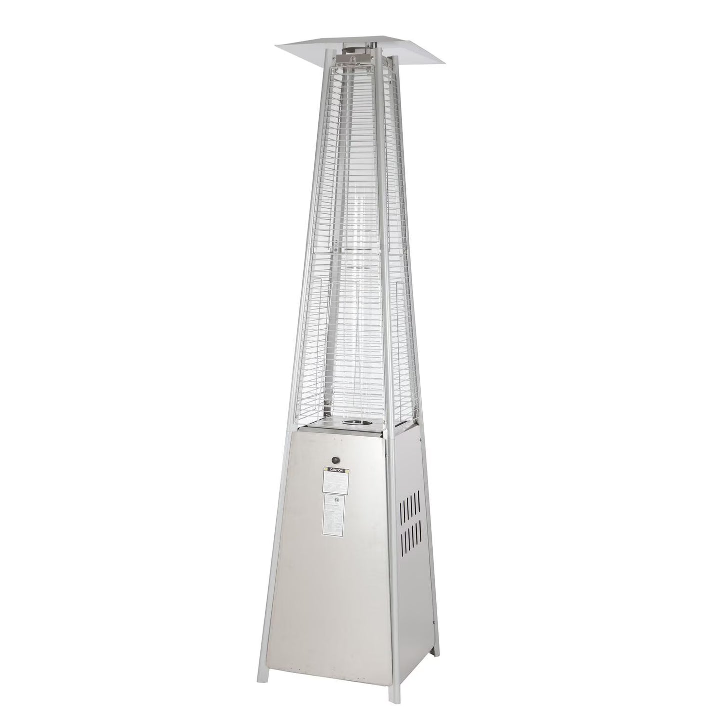 Fire Sense Pyramid Flame Patio outdoor propane Heater Tower with Wheels Coronado Brushed Bronze