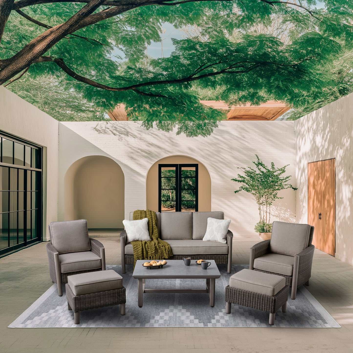 Agio Parkfield 6-piece Outdoor Patio Deep Seating Set