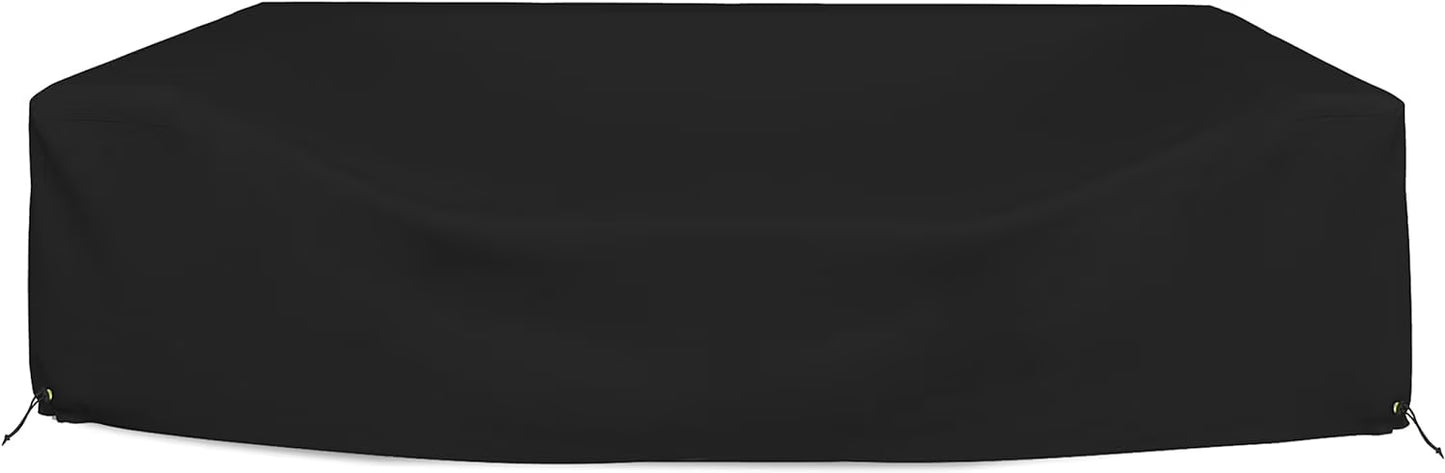 Covers & all Sectional Sofa Cover, Heavy duty 18 Oz Waterproof UV & Weather resistant, Outdoor Patio Couch Furniture Protector with Air Pockets & Drawstrings (83"L x 52"W x 29"H, Coffee)