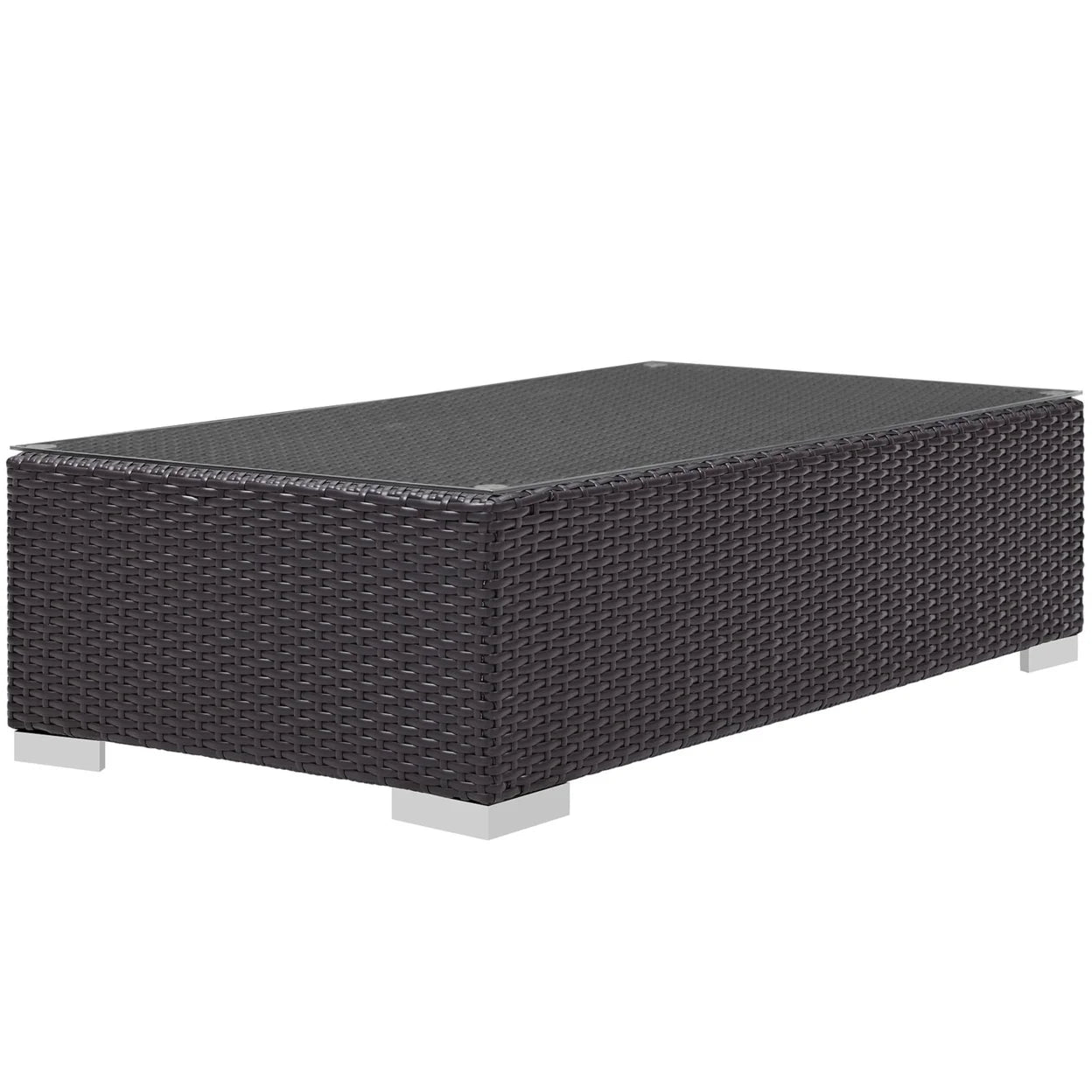 Modway Convene Outdoor Patio Coffee Table in Espresso