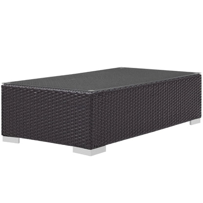 Modway Convene Outdoor Patio Coffee Table in Espresso