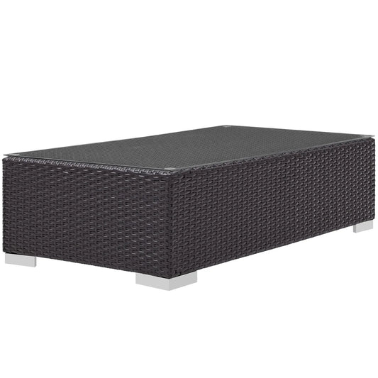 Modway Convene Outdoor Patio Coffee Table in Espresso