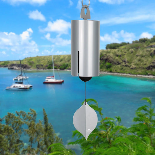 Woodstock Windchimes Heroic Windbell Harbor Gray, Wind Chimes For Outside, Wind Chimes For Garden, Patio, and Outdoor Dcor, 40"L