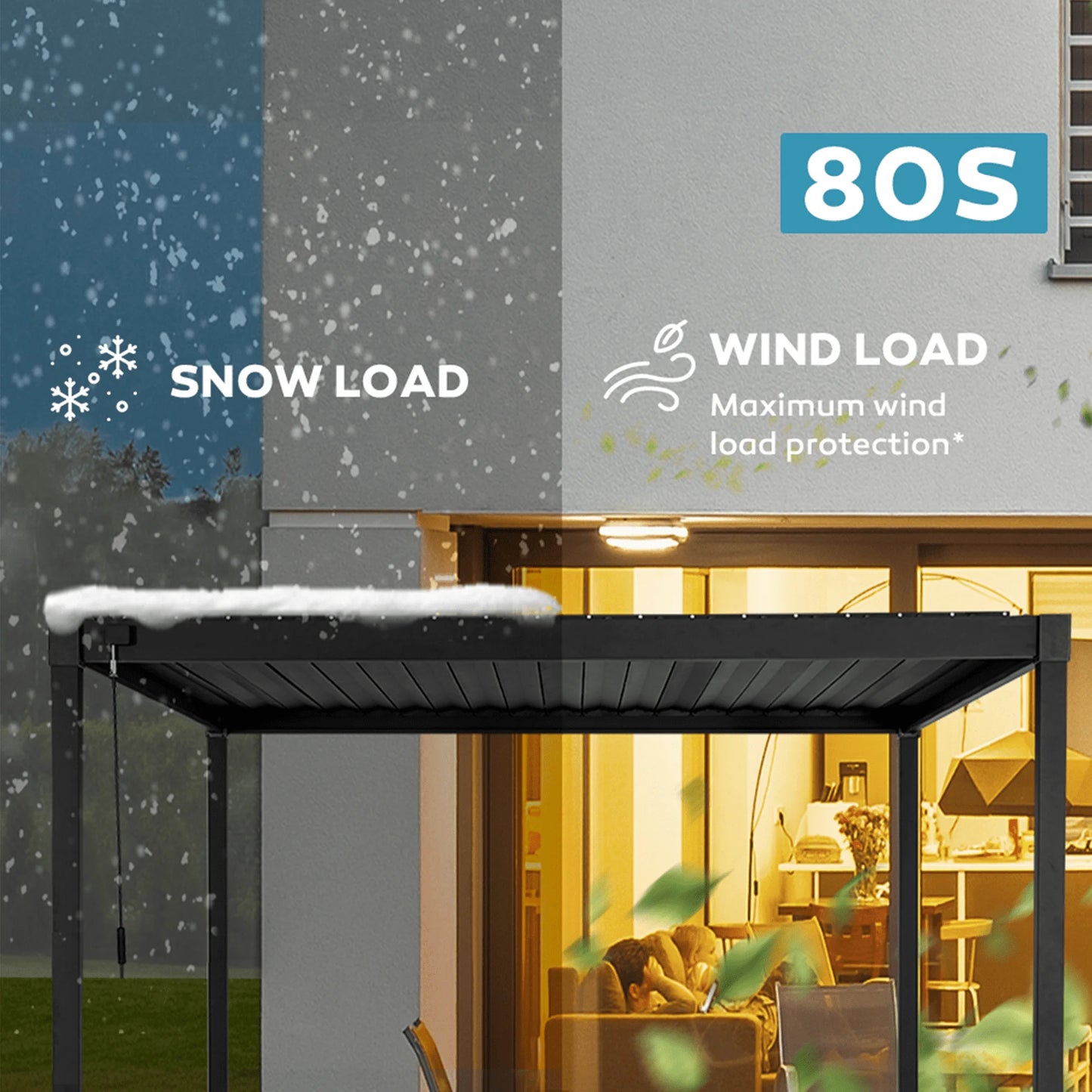 Mirador 10'x 10' Outdoor Pergola, 80S Steel Frame w/Adjustable Louvers Roof for Garden, Patio, Backyard, Dark Gray