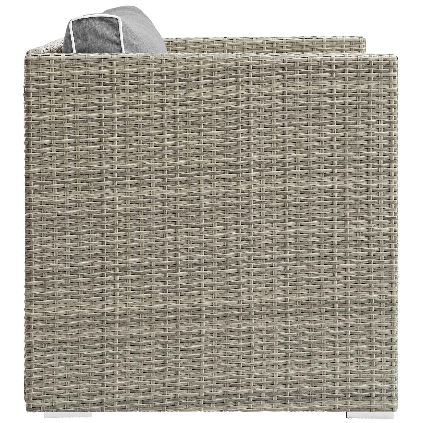 Modway Repose Outdoor Patio Armless Chair in Light Gray Gray