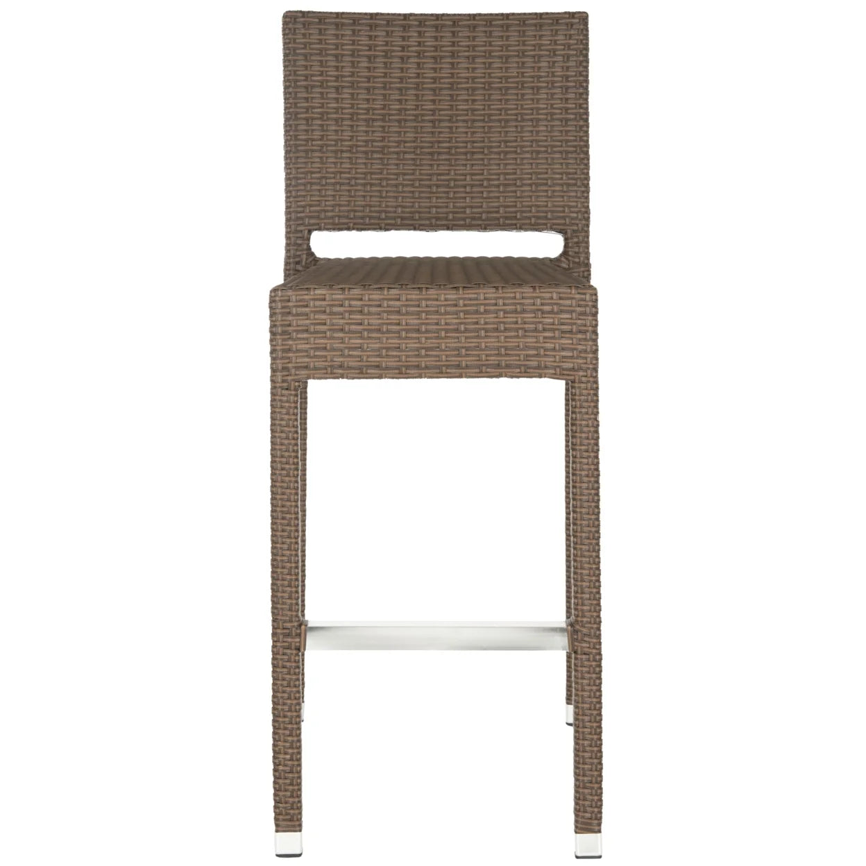 SAFAVIEH Bethel Contemporary Outdoor Patio Rattan Bar Stool, White