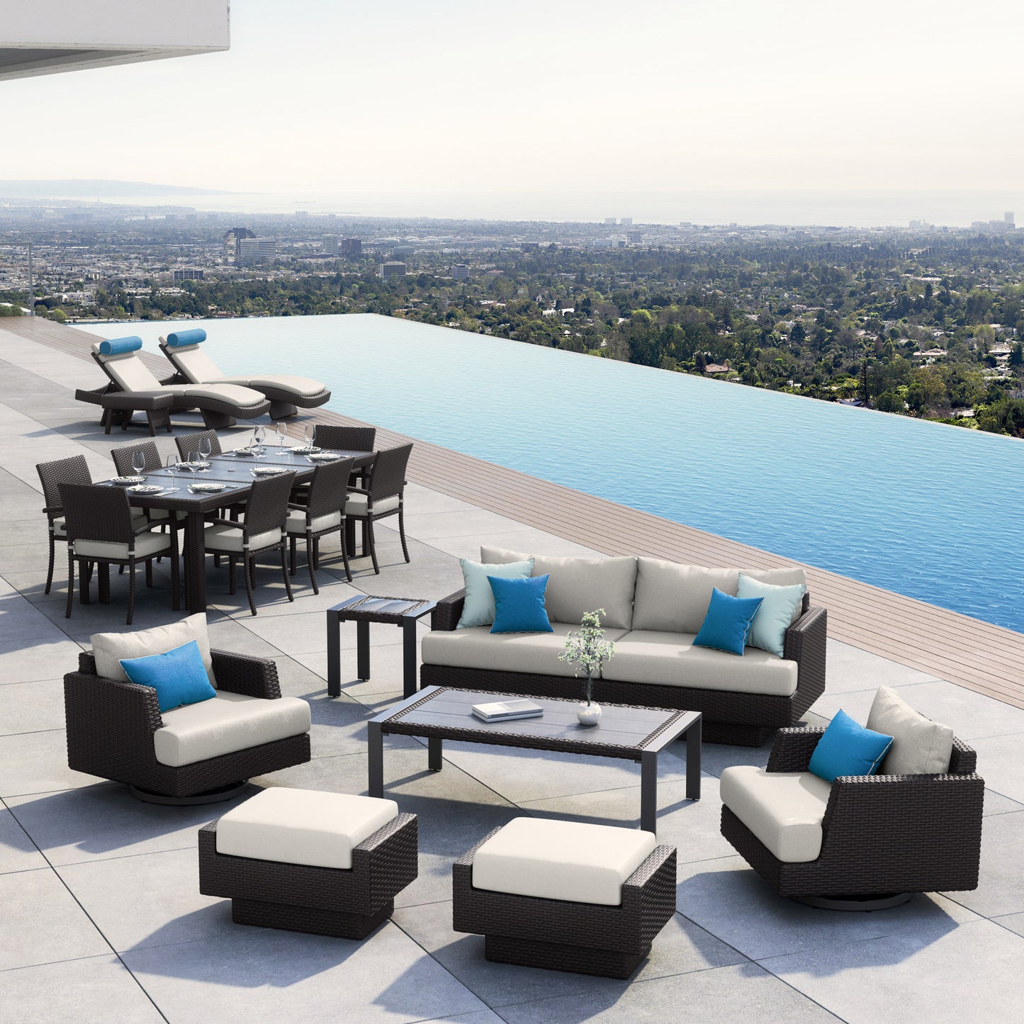 Portofino Repose 19-piece Outdoor Patio Estate Set