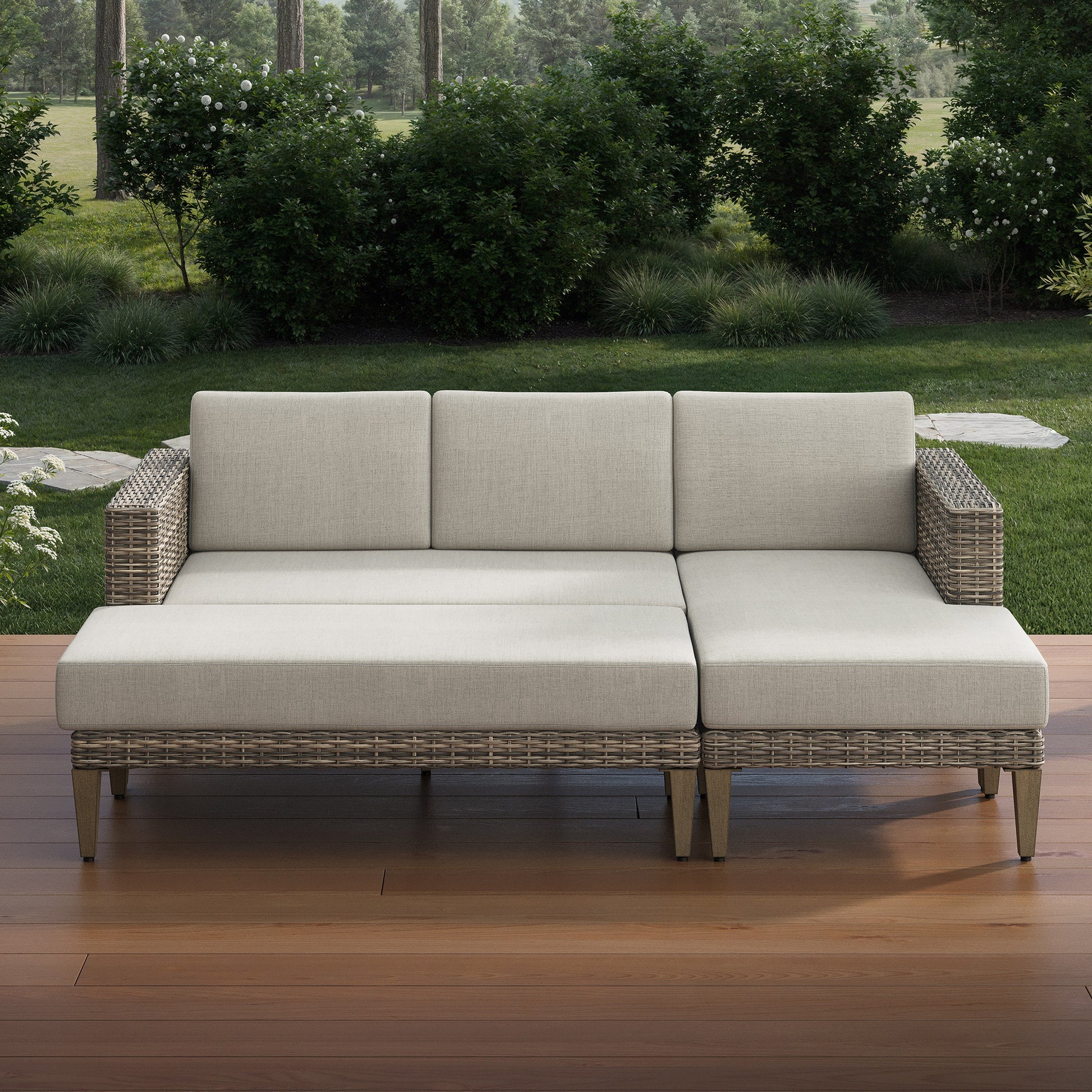 Thomasville Mira 3-piece Outdoor Patio Reversible Sectional
