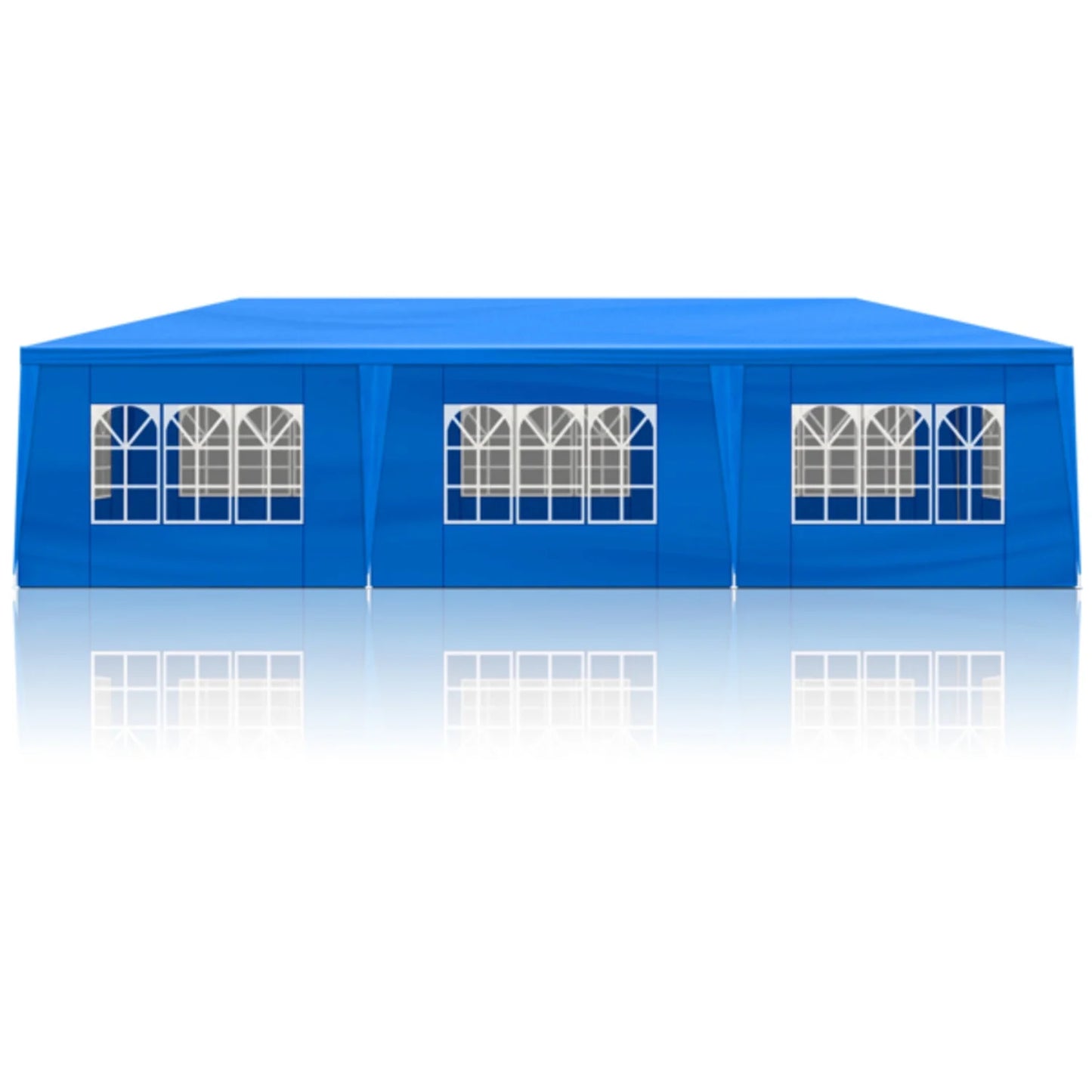 10'x30' Outdoor Party Tent With 8 Removable Sidewalls Canopy Blue Waterproof Shelters Gazebo For BBQ Birthday Party Wedding Events Backyard Garden And Patio