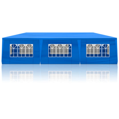 10'x30' Outdoor Party Tent With 8 Removable Sidewalls Canopy Blue Waterproof Shelters Gazebo For BBQ Birthday Party Wedding Events Backyard Garden And Patio
