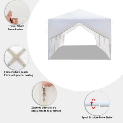 Zimtown 10x30ft Party Patio Tent Canopy Gazebo Pavilion Event Canopies(8 sides)