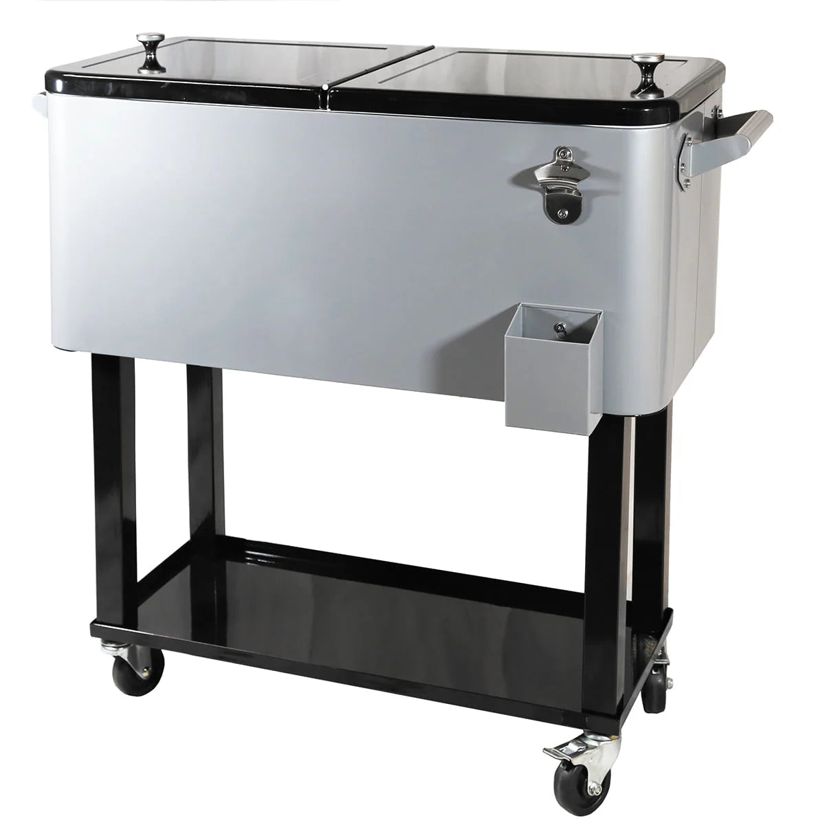Clevr 80 Quart Quart Rolling Cooler Ice Chest Patio Outdoor Picnic Portable