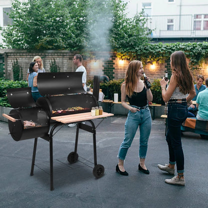 ON SALE!Goorabbit Charcoal Grill,Outdoor Cooking Grill,Outdoor BBQ Grill 24.4" L x 29.6" H Charcoal Barbecue Pit Patio Backyard Meat Cooker Smoker,Black