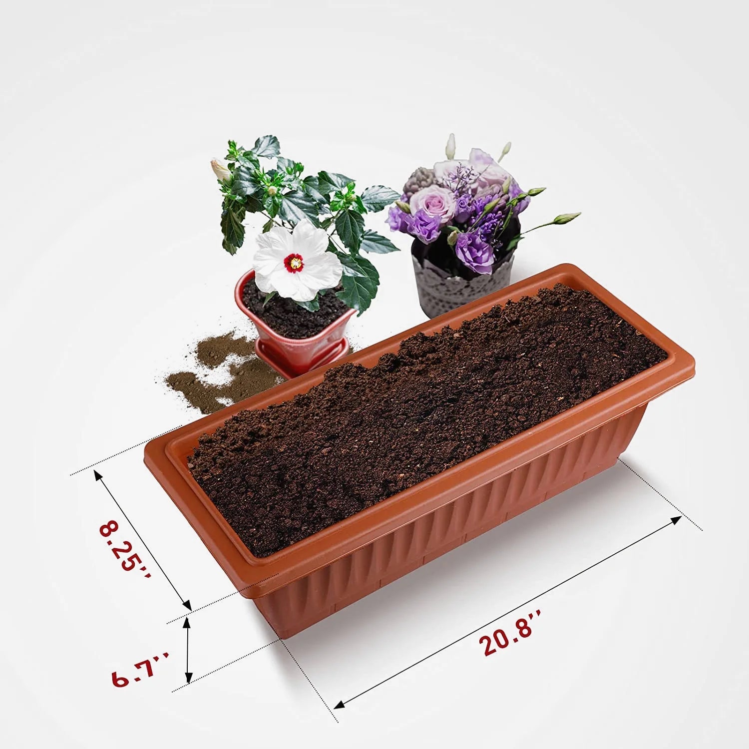 VIBESPARK 4Ft Planter Box 5-Tiers Vertical Raised Garden Bed with Drain for Patio Vegetables, Flowers Herb, 26" x 22.75" x 44.75"