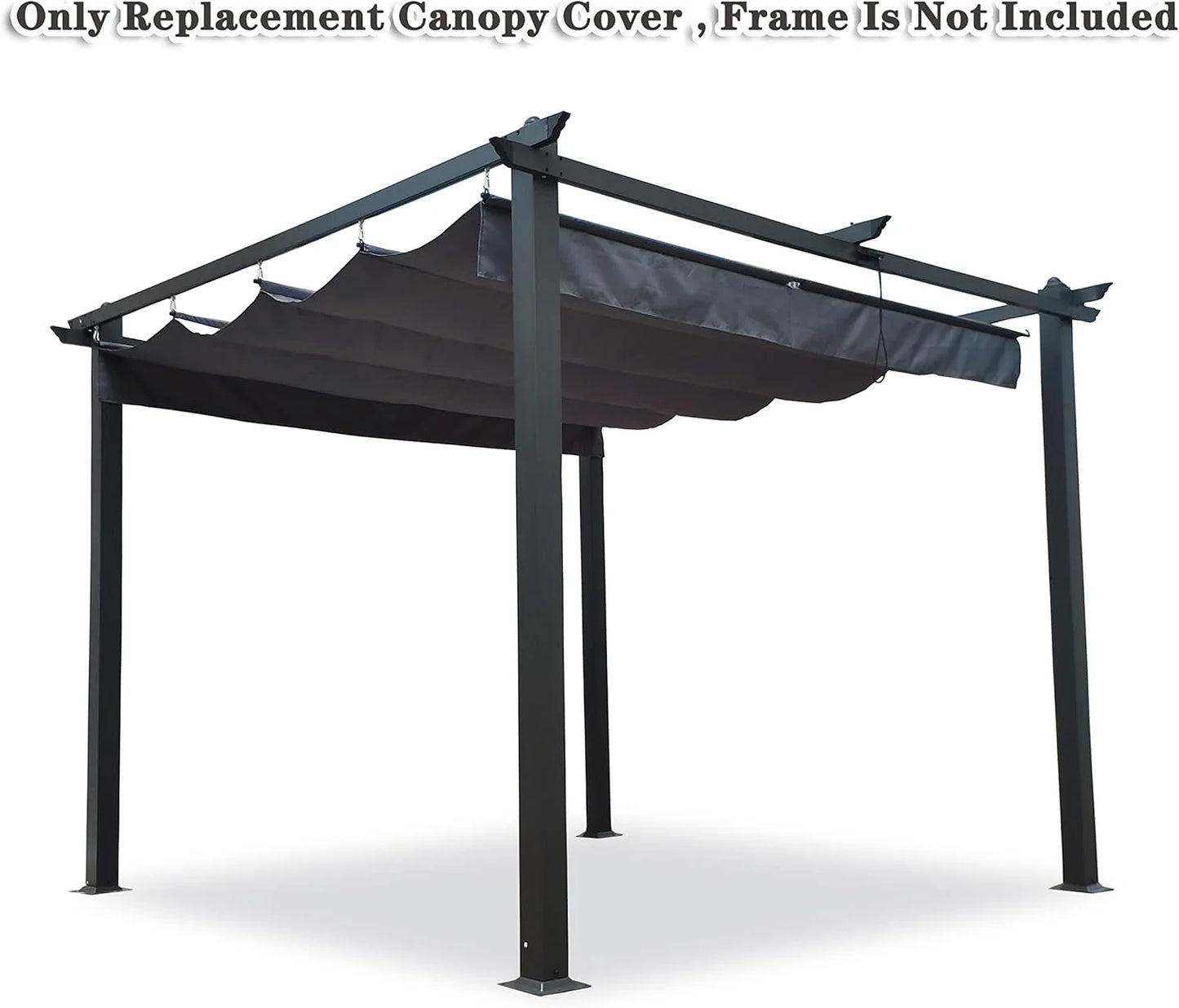 Outdoor Patio Pergola Replacement Canopy Top Cover Gazebo Replacement Shade Cover (Gray-for 13x10 Ft Pergola Frame)