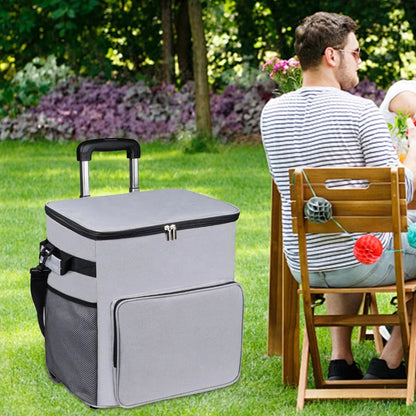 AITOCO Cooler on Wheels Lightweight Cooler Insulated Trolley Cart with Handle 35L Leakproof Bag for Travel Picnic Patio Outdoor Beach Camping manner