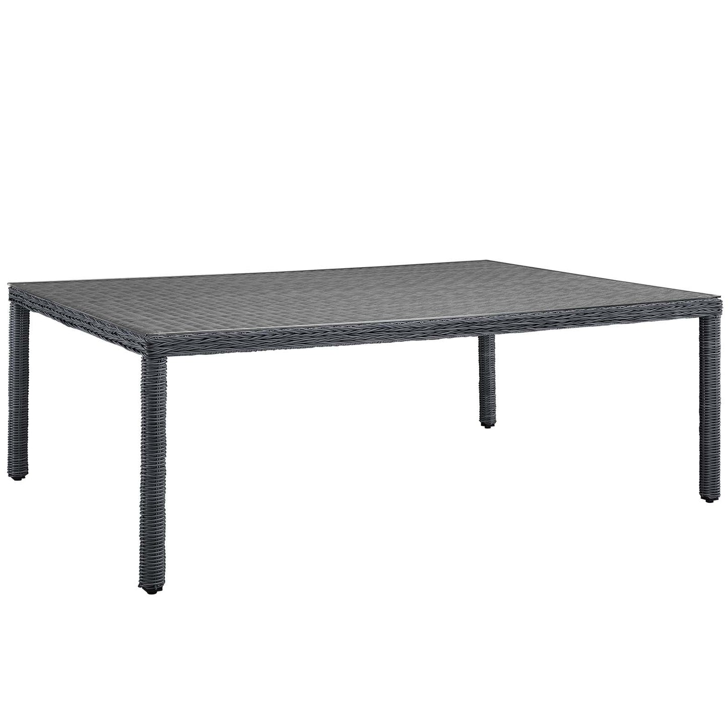 Modway Summon 11 Piece Outdoor Patio Sunbrella Dining Set in Canvas Gray