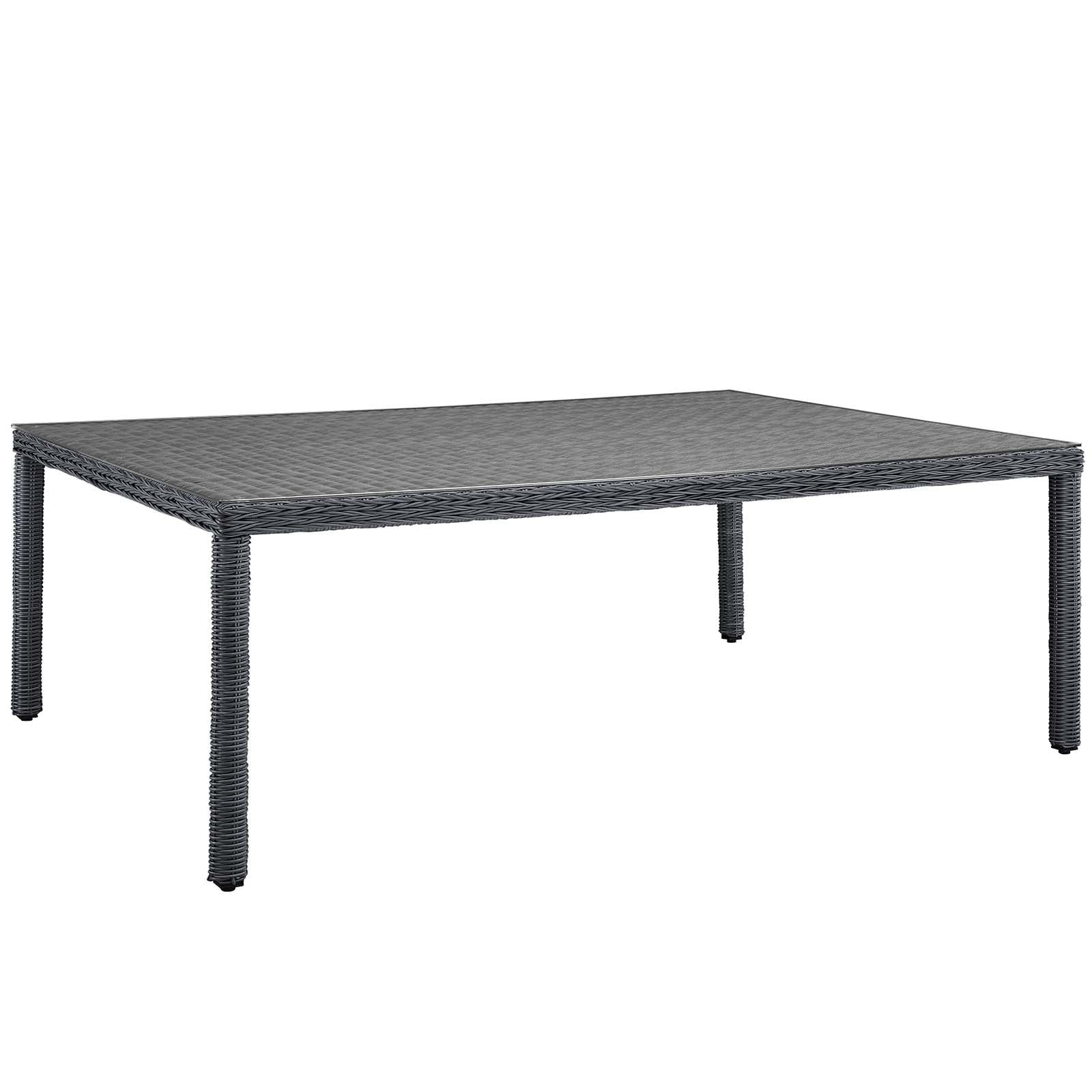 Modway Summon 11 Piece Outdoor Patio Sunbrella Dining Set in Canvas Gray