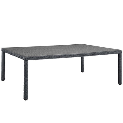 Modway Summon 11 Piece Outdoor Patio Sunbrella Dining Set in Canvas Gray