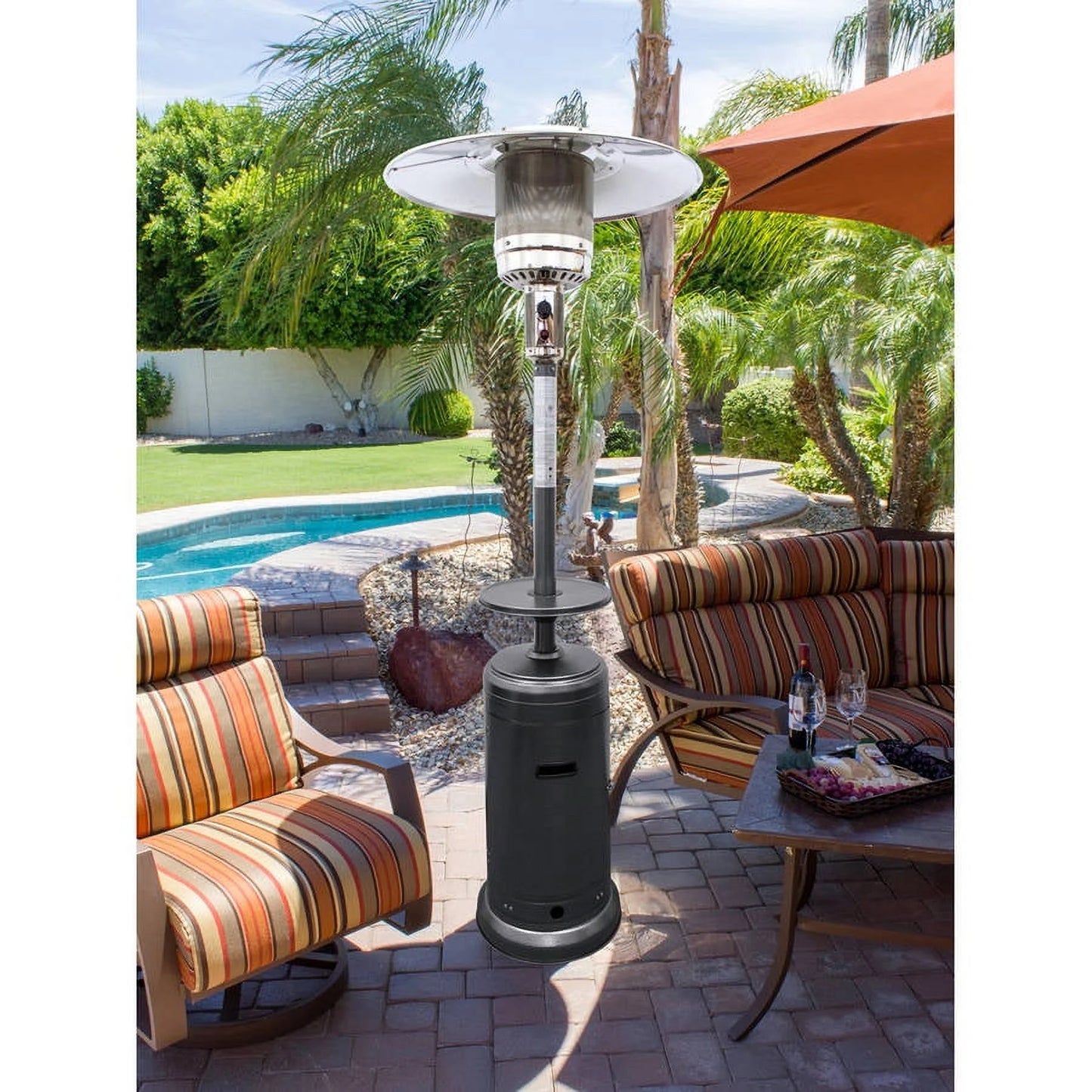 AZ Patio Heaters Outdoor Patio Heater in Hammered Bronze