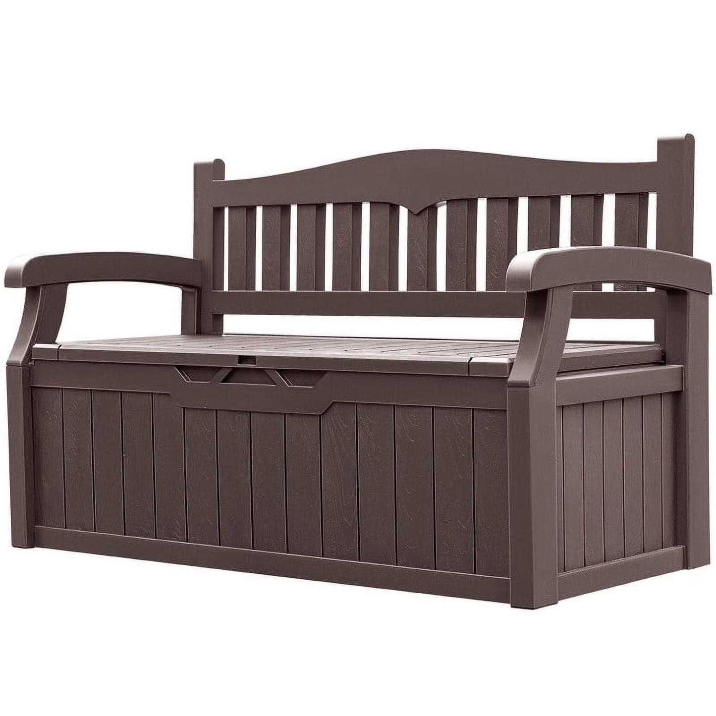 Homall 80 Gallon Plastic Storage Bench Made Of Durable Weatherproof Resin And Deck-Box Organized Storage Compartment For Outdoor Patios And Lawns,Black