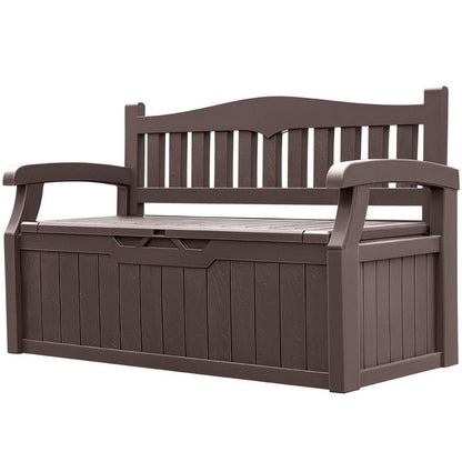 Homall 80 Gallon Plastic Storage Bench Made Of Durable Weatherproof Resin And Deck-Box Organized Storage Compartment For Outdoor Patios And Lawns,Black