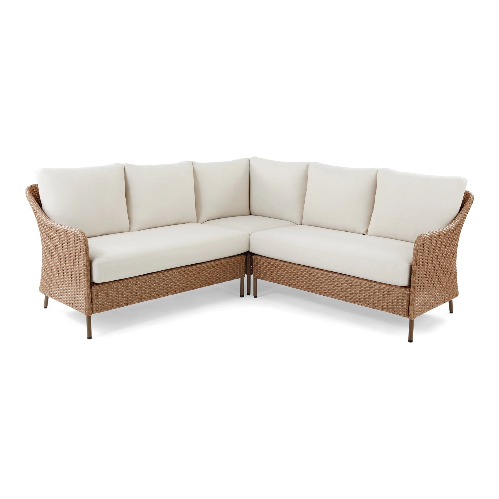 Mainstays Chelsea Outdoor Patio 4-Pieces Sectional Dining Set, Blue