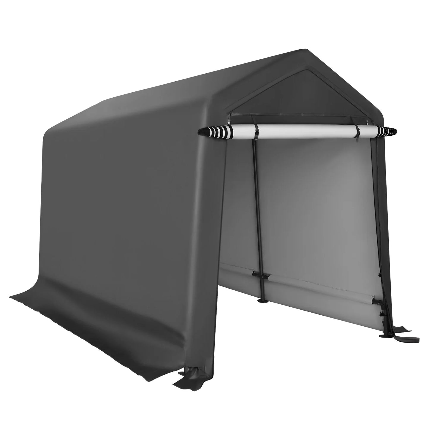 Abba Patio 7'x 12' Heavy Duty Portable Outdoor Storage Shelter Canopy, Waterproof Carport, All-Season Use, Grey