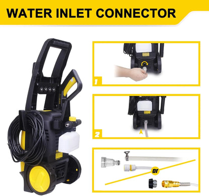 Aceup Energy 4000 PSI 2.6GPM Portable Electric Pressure Washer for Cars Fences Patios Driveways, Lightweight