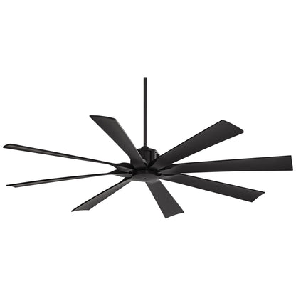 70" Possini Euro Design Modern Indoor Outdoor Ceiling Fan with Remote Control Matte Black Damp Rated for Patio Exterior House Home