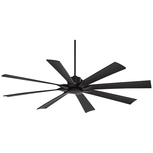 70" Possini Euro Design Modern Indoor Outdoor Ceiling Fan with Remote Control Matte Black Damp Rated for Patio Exterior House Home