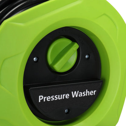 Yardmaster Electric Pressure Washer, 3380 PSI, Max. 2 GPM Power Washer w/16' Hose, 4 Quick Connect Nozzles, Foam Cannon, Portable to Clean Patios, Cars, Fences, Driveways