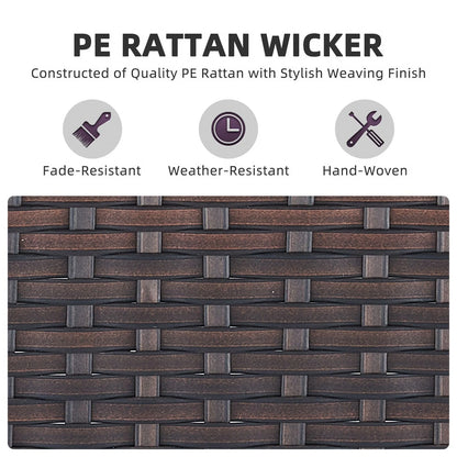 PARKWELL Outdoor 3-Seat Patio Sofa Furniture,Weather Resistant Wicker Couch with Deep Seat Anti-Slip Cushion,Gray