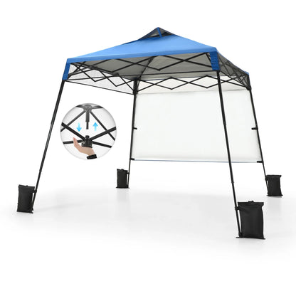 MAISON ARTS 12x12' Canopy with One Sidewalls UV Block Sun Shade Canopy Gazebo for Patio Outdoor 8x8FT (with side wall) 8X8FT