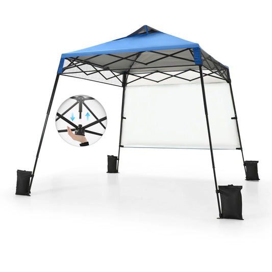 MAISON ARTS 12x12' Canopy with One Sidewalls UV Block Sun Shade Canopy Gazebo for Patio Outdoor 8x8FT (with side wall) 8X8FT
