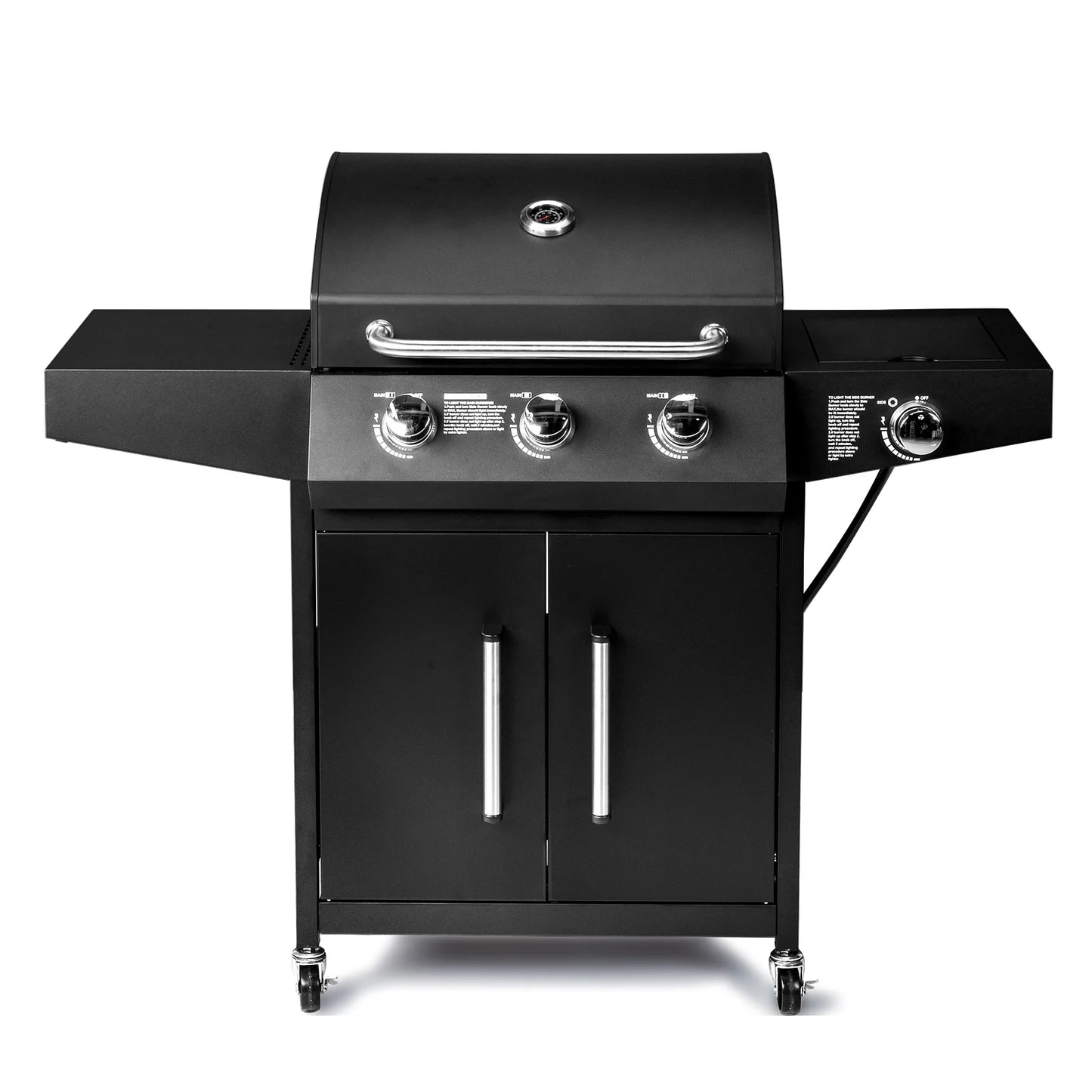 SalonMore Outdoor Gas Grill with Side Stove 46000BTU for Patio Outdoor Party Cooking BBQ