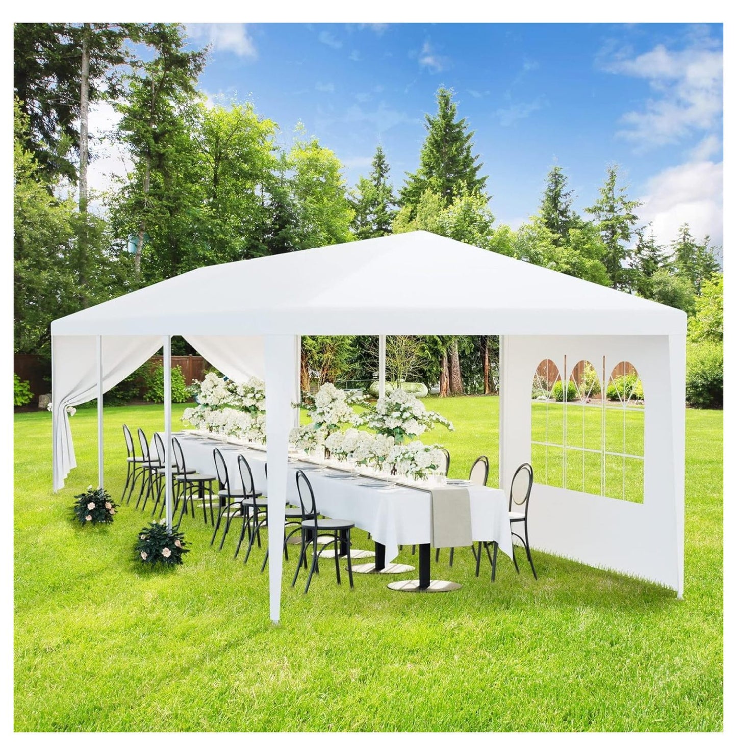 10'x30' Outdoor Canopy Tent Patio Camping Gazebo Shelter Pavilion Cater Party Wedding BBQ Events Tent w/Removable Sidewalls