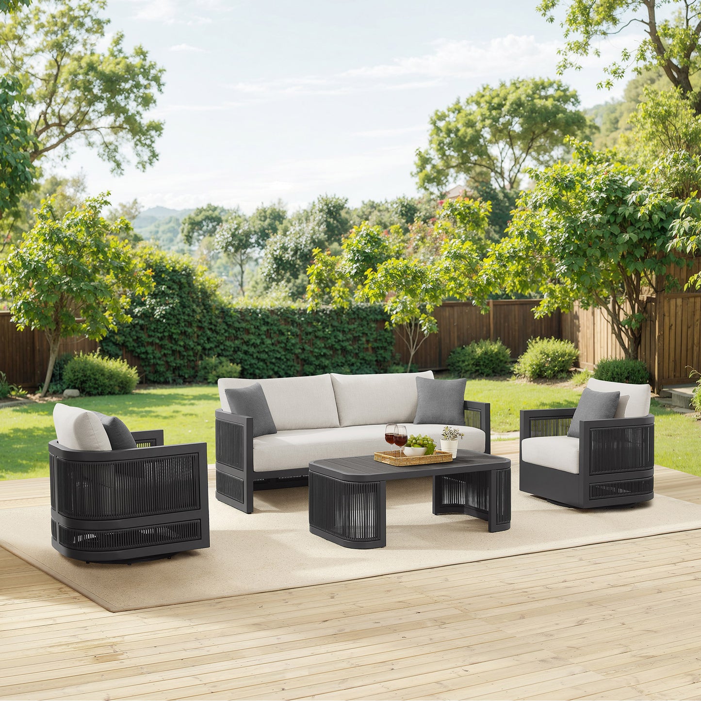 Henredon Annalise 4-piece Outdoor Patio Seating Set