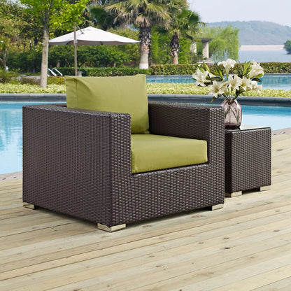 Modern Contemporary Urban Design Outdoor Patio Balcony Lounge Chair, Beige, Rattan
