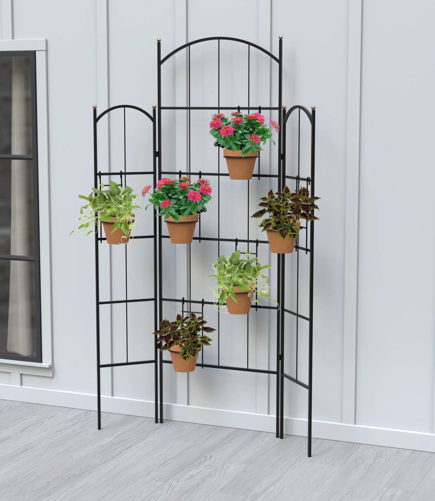Panacea Heavy Duty Metal Expandable Trellis Privacy Screen for Patio and Planter Trellises