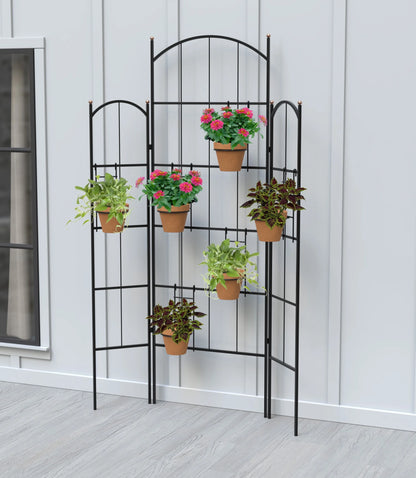 Panacea Heavy Duty Metal Expandable Trellis Privacy Screen for Patio and Planter Trellises