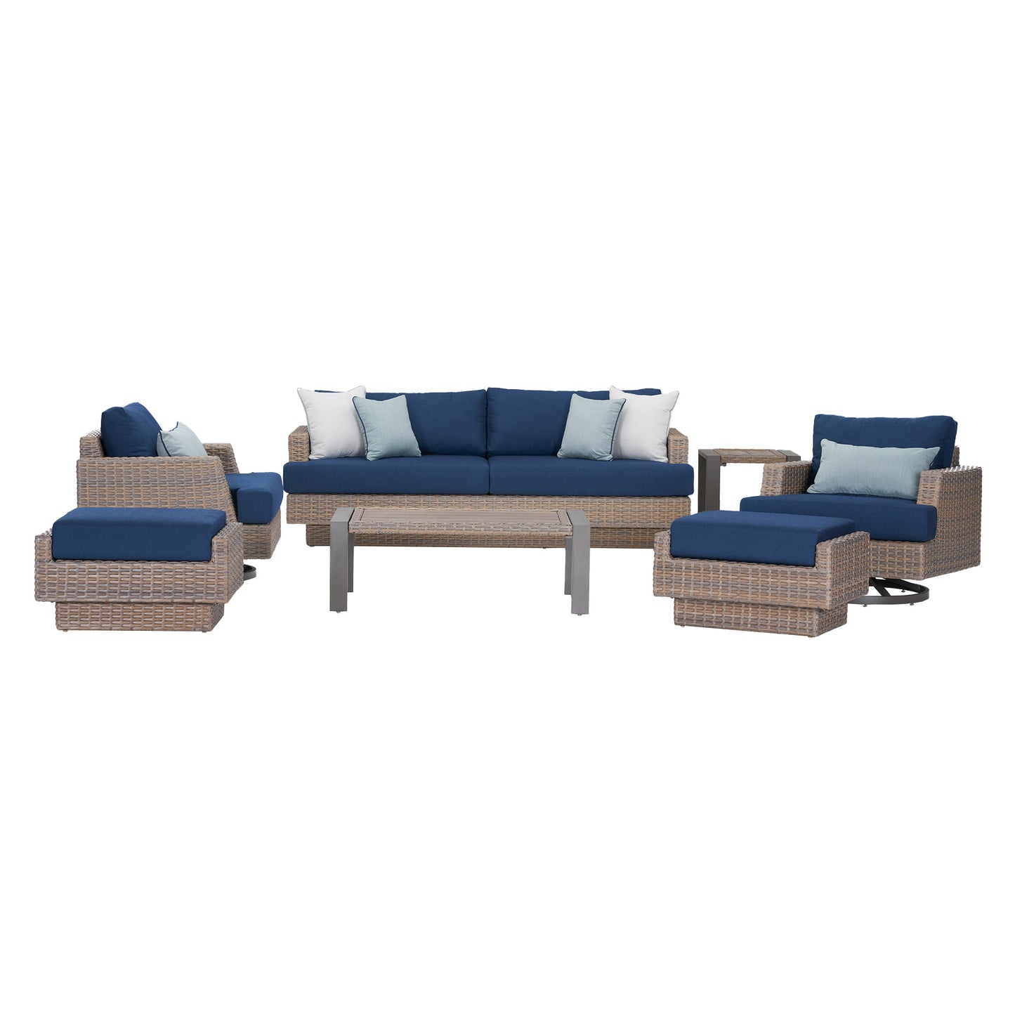 Portofino Repose 7-piece Outdoor Patio Motion Seating Set