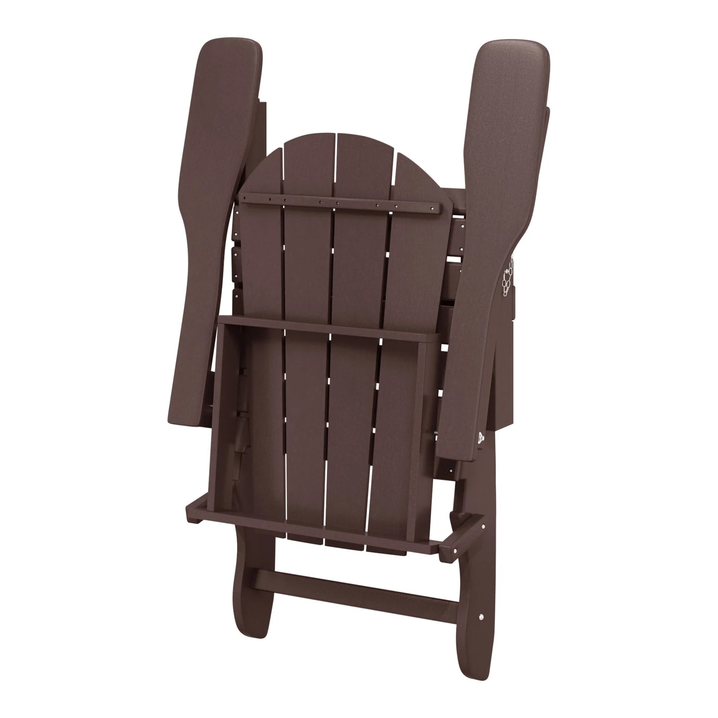 Westintrends Outdoor Folding HDPE Adirondack Chair, Patio Seat, Weather Resistant, Dark Brown