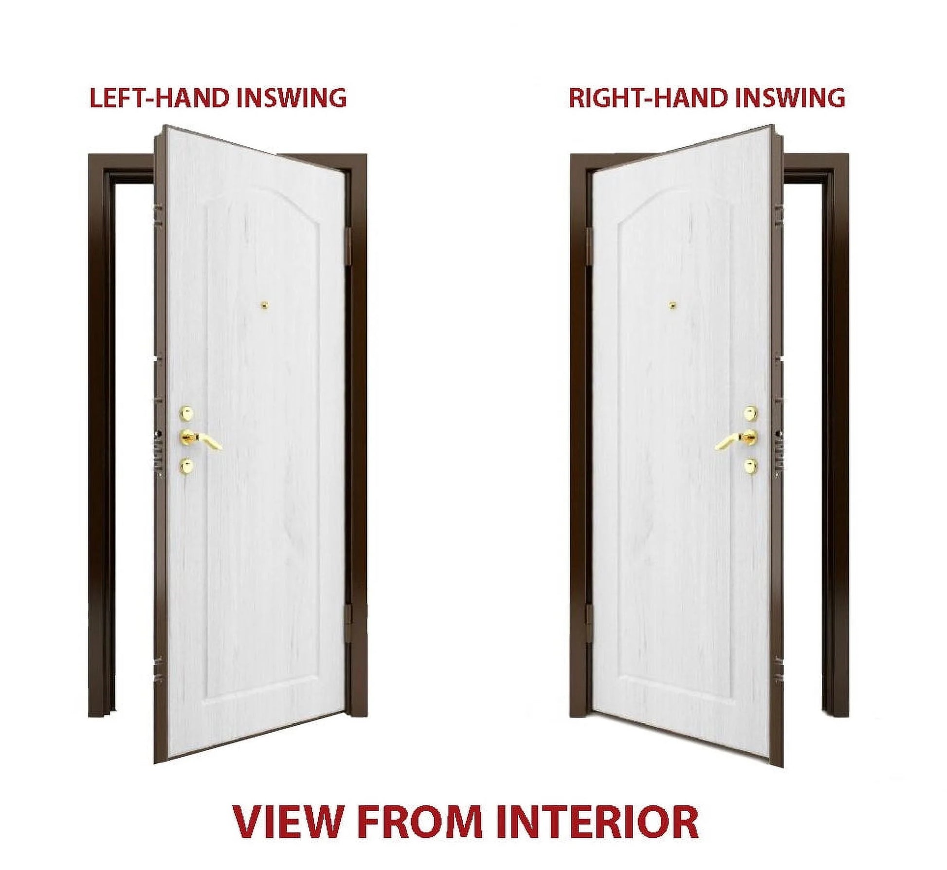 Front Exterior Prehung Metal-Plastic Door Frosted Glass/Manux 8002 Grey Ash/2 Side and Top Window/Office Commercial and Residential Doors Entrance Patio Garage 60" x 94" Left-hand Inswing
