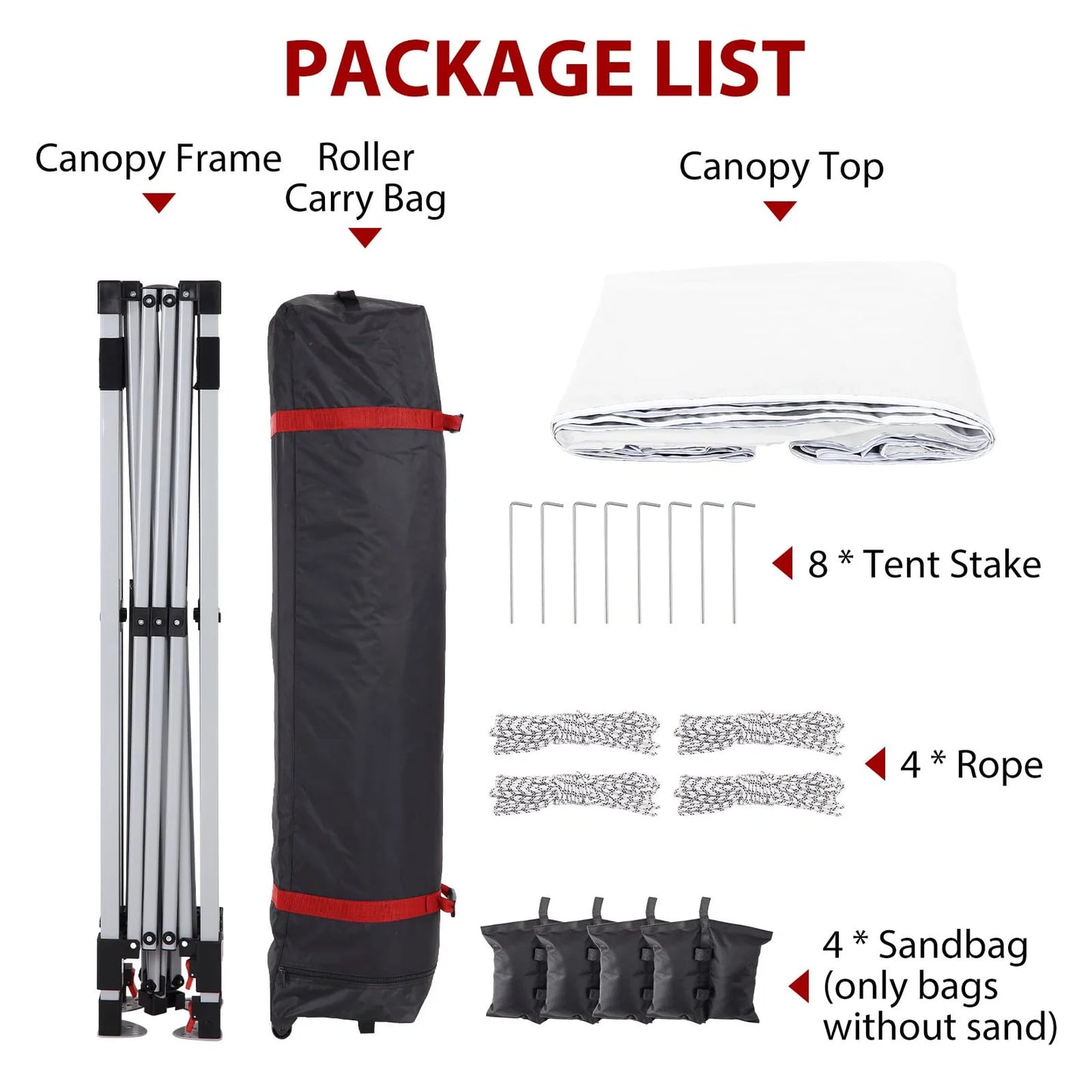 Luku 10x10ft Instant Pop-Up Canopy Tent with Patented Center Lock System, Portable Wheeled Carry Bag, Adjustable Height Straight Legs for Outdoor, Garden, Market, Patio, Yard