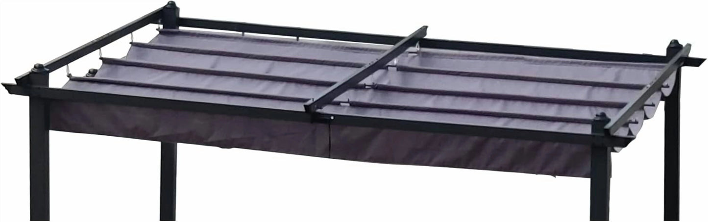 Outdoor Patio Pergola Replacement Canopy Top Cover Gazebo Replacement Shade Cover (Gray-for 13x10 Ft Pergola Frame)