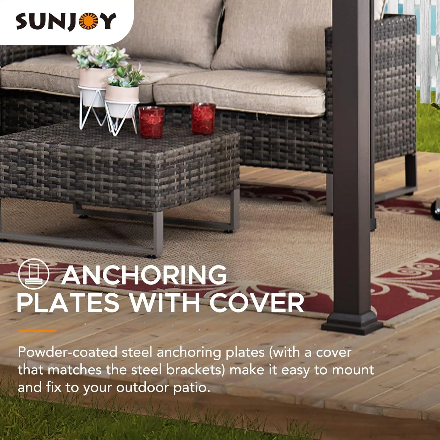 Outdoor Pergola Steel Arched Pergola with Adjustable Canopy for Patio, Backyard and Garden