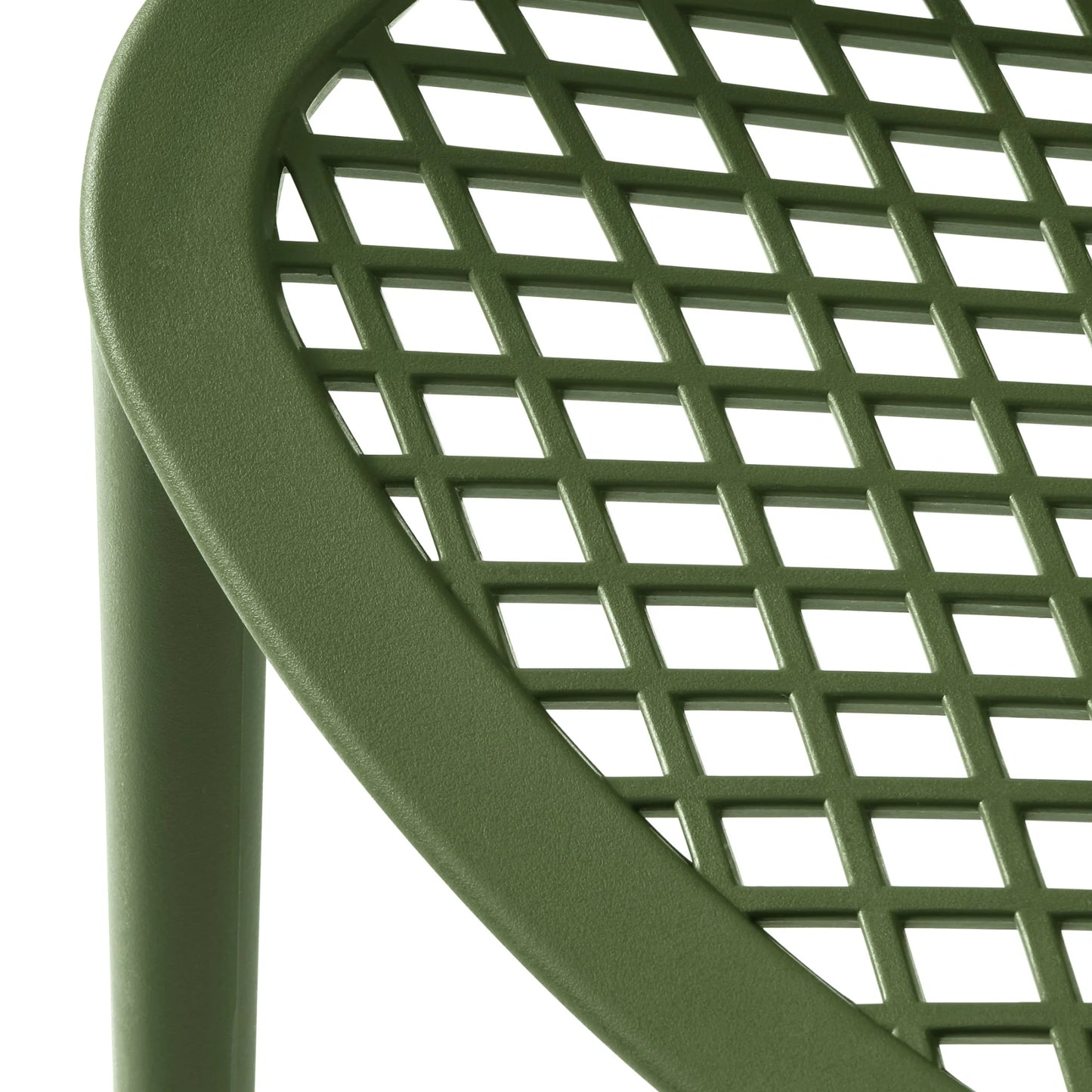 WestinTrends Playa 3-Piece Outdoor Round Metal Dining Table Set And Stackable Resin Patio Dining Side Chairs, Olive Green
