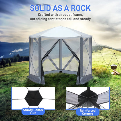 UBesGoo 10 x 10 Ez Pop Up Gazebo Canopy Tent with Mosquito Netting for Patio, Camping and Picnic Includes Carry Bag